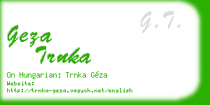 geza trnka business card